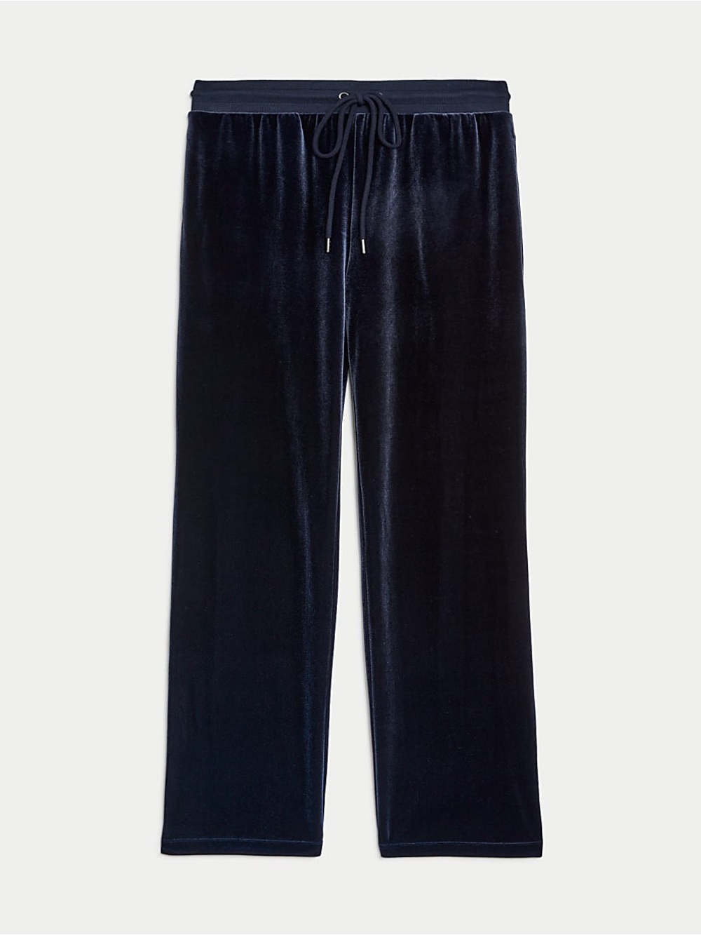 M&S COLLECTION High Waisted Wide Leg Joggers US size 14 COLOUR Navy New